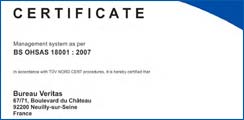 Certificado Calidad ISO 18001